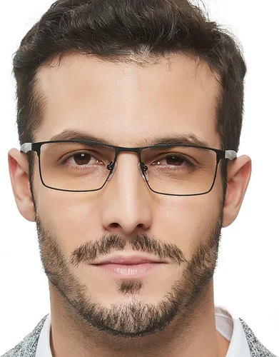 Vista 2 de OCCI CHIARI Lentes anti luz azul - Gafas de computadora y juegos para hombre (negro, sin aumento)
