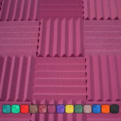 Vista 17 de Paneles de espuma acústica profesional estilo cuña de 12 x 12 x 2 pulgadas, paquete de 4, espuma de estudio para amortiguación de sonido e Carbón