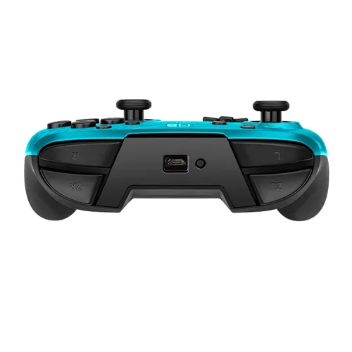 Vista 7 de PDP Gaming Faceoff Deluxe Wireless Switch Pro Controller - Blue Camo Camouflage - Officially Licensed by Nintendo - Customizable buttons, sticks