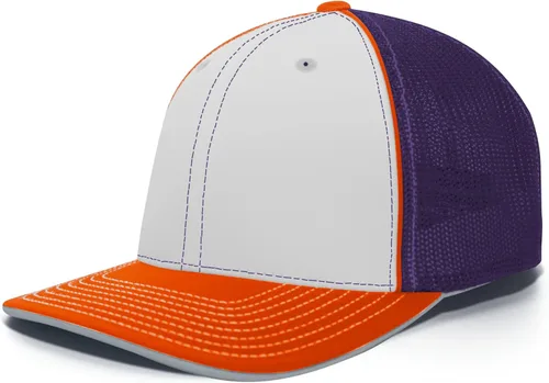 Vista 62 de Pacific Headwear Gorra unisex Pacific Headwear Trucker Flexfit® para adultos Grafito/Negro/Negro