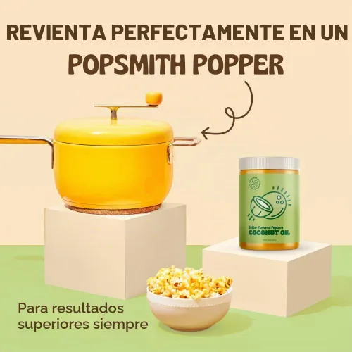 Vista 9 de Popsmith Aceite de coco con sabor a mantequilla de palomitas de maíz, aceite de palomitas de maíz de 30 onzas, hace palomitas de maíz estilo cine