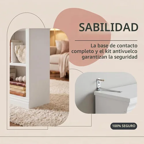 Vista 4 de VICTONE Estantería de 5 estantes, estante de madera, estantes de almacenamiento para libros, selección de muebles para sala de estar, dormitorio