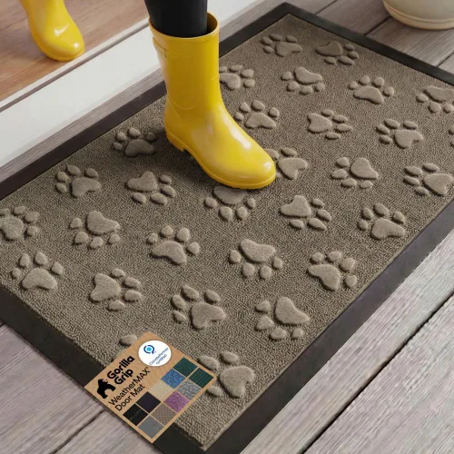 Vista 21 de Gorilla Grip - Tapete WeatherMax todo terreno 100% impermeable, caucho natural, resistente a manchas y decoloración, interior y exterior, fácil