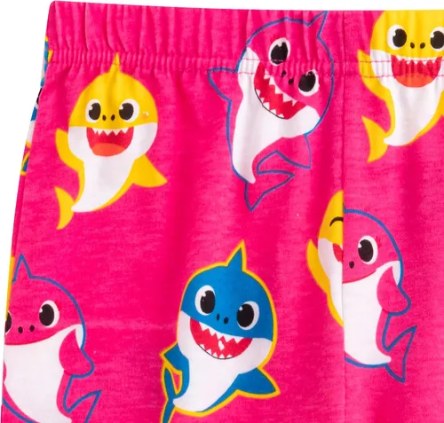 Vista 6 de Nickelodeon Baby Shark - Conjunto de camisa de manga larga y pantalones deportivos para bebés, niños pequeños y niños pequeños, color rosagris