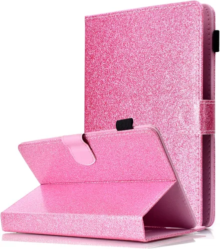 Vista 11 de Funda universal para tablet de 6.5 a 7.5 pulgadas, de piel sintética, funda protectora con ranuras para tarjetas y soporte para lápiz capacitivo