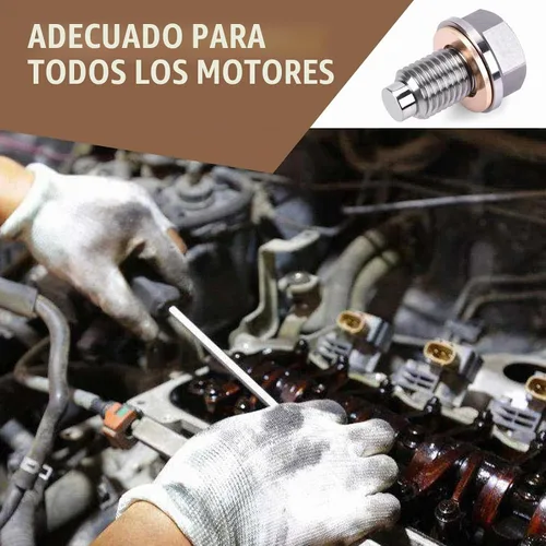 Vista 5 de 1 PC Tuerca de Drenaje de Aceite para Coche, Tapón de Drenaje de Aceite a Prueba de Fugas, Tornillo de Drenaje de Aceite con Junta de Cáscara