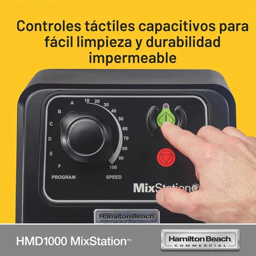 Vista 5 de Hamilton Beach Commercial MixStation - Mezclador de bebidas, motor de 3/4 HP, programable, velocidad variable, fácil de limpiar, certificado NSF