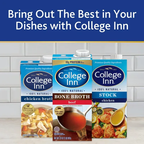 Vista 6 de College Inn Caldo de pollo sin grasa y bajo en sodio, 14.5 oz
