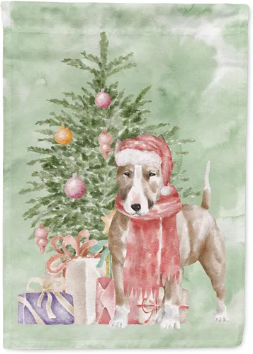 Vista 84 de Caroline's Treasures CK8213GF Bulldog Inglés #2 Regalos de Navidad y árbol de jardín Bandera de buzón Bandera decorativa para patio exterior, patio