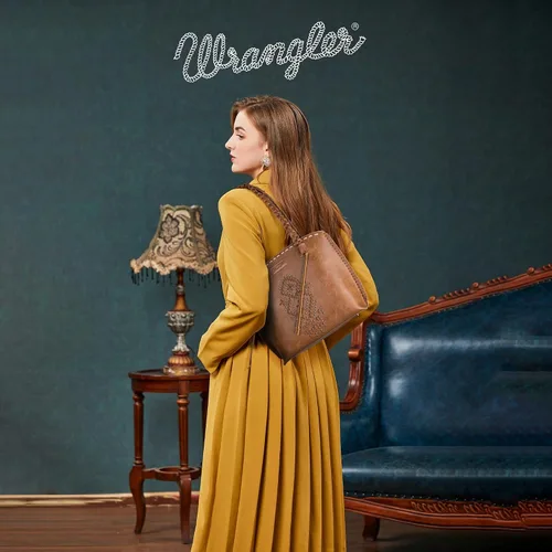 Vista 2 de Wrangler Bolso Hobo de gran tamaño tejido a mano con remaches occidentales