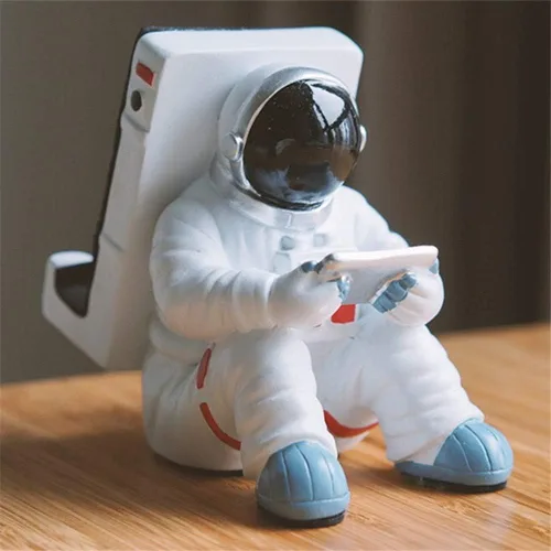 Vista 7 de Soporte de teléfono para escritorio, soporte creativo de astronauta para teléfono celular, tabletas, soporte de teléfono para iPhone, iPad, teléfono