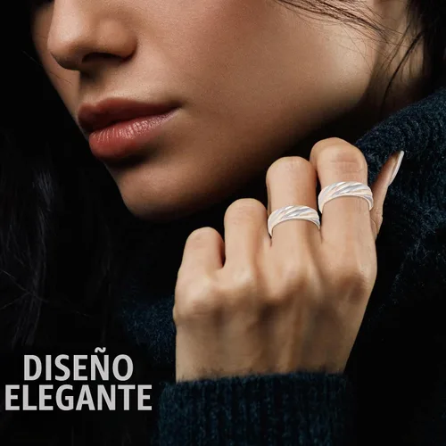 Vista 5 de MagVIVACE Anillo de cobre puro para mujeres, anillos magnéticos con imán de 3500 Gauss