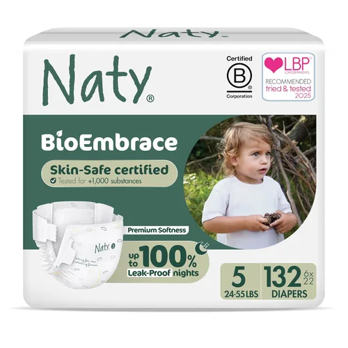 Vista 20 de Naty BioEmbrace - Pañales para bebé recién nacido, certificado seguro para la piel sensible, protección contra fugas de hasta el 100 %, suavidad
