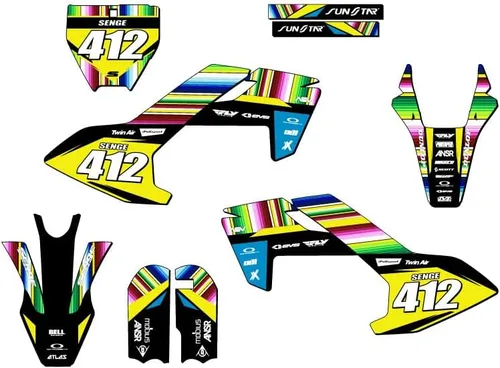 Vista 5 de Kit de base gráfica Mini TC 50 Serape Black Senge 2018-2023 compatible con Husqvarna
