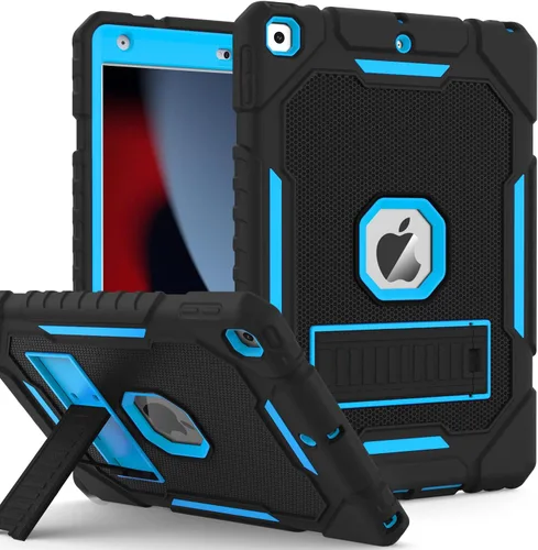 Vista 10 de ZoneFoker Funda para iPad de 9ª/8ª/7ª generación 2021/2020/2019 (10.2 pulgadas), Resistente de Servicio Pesado Grado Militar a Prueba de Golpes