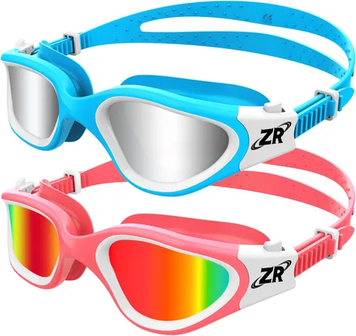 Vista 9 de ZIONOR Gafas de natación para niños, paquete de 2 gafas de natación polarizadas G1MINI para niñas/niños