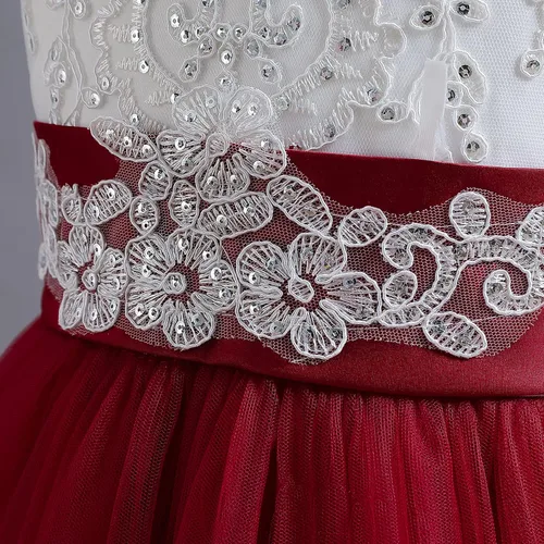 Vista 5 de NNJXD - Vestido largo de tul para niñas
