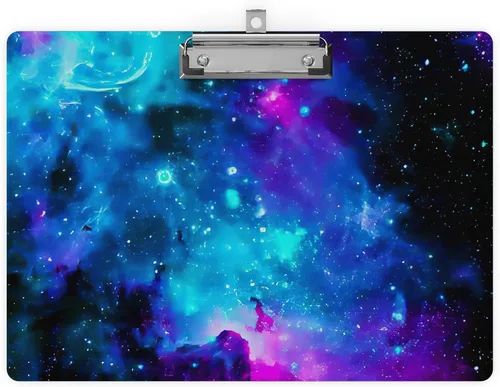 Vista 14 de Portapapeles acrílico con purpurina horizontal, tamaño estándar A4, bonitos portapapeles con clip de perfil bajo para dibujar, suministros de arte