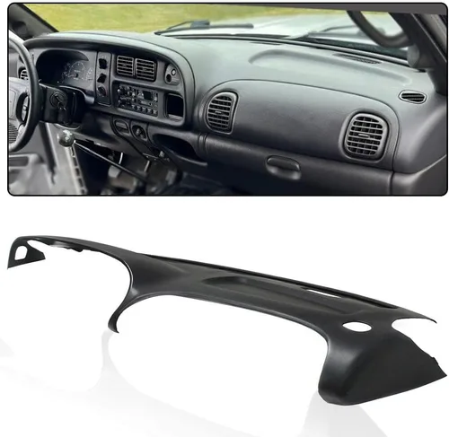 Vista 2 de PIT66 Cubierta de tablero compatible con Dodge Ram 1500 1998-2001 (submodelo: Laramie, Sport, ST, WS)/1998-2002 Ram 2500 3500 Base Cubierta