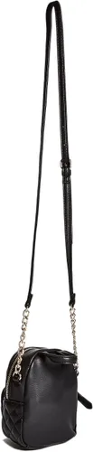 Vista 3 de GUESS Factory Evan - Mini mochila cruzada acolchada, Negro