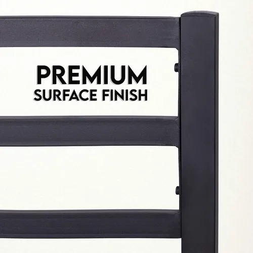 Vista 5 de Golden Gate - Base de cama de metal con cabecero, listones de acero resistente, no requiere somier, sin ruido, fácil montaje, diseño minimalista