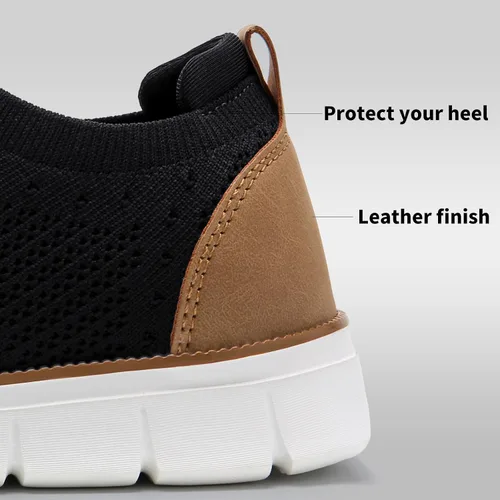 Vista 3 de LEZTA Zapatos deportivos de vestir casuales para hombre, ligeros, Oxford, con soporte para el arco, zapatos para caminar