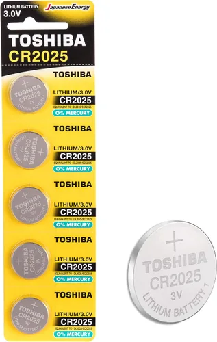 Vista 6 de Toshiba CR2025 - Paquete de ampolla resistente a los niños con celda de moneda de litio de 3 V (2 baterías)