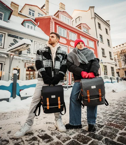 Vista 6 de Modoker - Mochila vintage para laptop, para mujeres y hombres, mochila para la escuela y la universidad