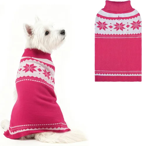 Vista 13 de Suéter Mihachi para perro - Ropa de abrigo de invierno con tiras coloridas para clima frío
