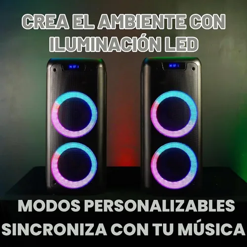 Vista 7 de Rockville Rock Party 6 Dual 6.5" Portable Rechargeable Bluetooth Speaker
