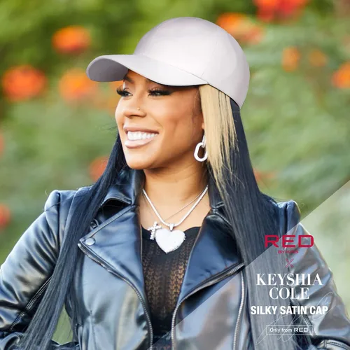 Vista 2 de Red by Kiss Baseball Cap Satin Lined Interior, One Size Fits All, Keyshia Cole Adjustable Cap