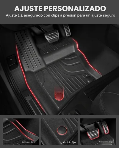 Vista 5 de Floor Mats & Cargo Liner for Land Rover 2020-2026 Defender 110 No apto para suelos de goma Defender 110s, cobertura máxima de superficie