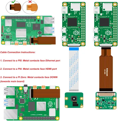 Vista 4 de Arducam para Raspberry Pi Módulo de cámara 3, 12MP IMX708 75°(D) Autofoco Cámara Pi V3, Cable FFC de 15-22 pines