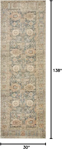 Vista 106 de Loloi Margot - Alfombra de área terracota/laguna de 7'-6" x 9'-6