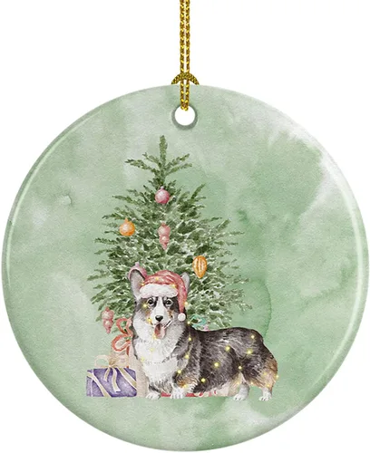 Vista 56 de Caroline's Treasures Bulldog, Bulldog inglés #2 y árbol de cerámica adorno colgante para árbol de Navidad, decoración colgante para el hogar