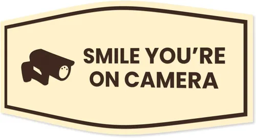 Vista 78 de Fancy Smile You're On Camera Letrero (negro) - Mediano (1 unidad)