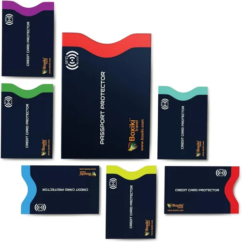Vista 9 de Fundas de bloqueo RFID para pasaporte y tarjetas de crédito, Blanco, Blanco - 15 piezas