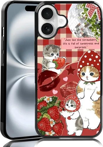 Vista 35 de Elegante funda de teléfono con diseño de gato Marie compatible con iPhone 11, funda de encaje dorado para iPhone, a prueba de golpes, rosa fucsia