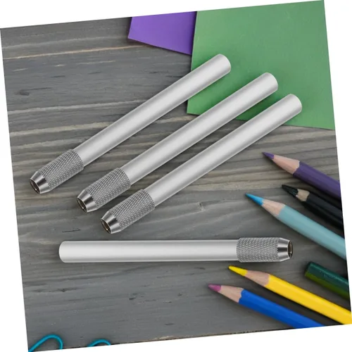 Vista 9 de Extensores de lápiz de metal, extensores de lápiz de arte reutilizables para artistas, crayón