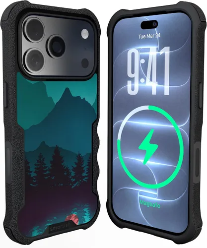 Vista 71 de Smartish Funda MagSafe, Gripzilla, agarre resistente, negro para iPhone 12 traje de noche negro