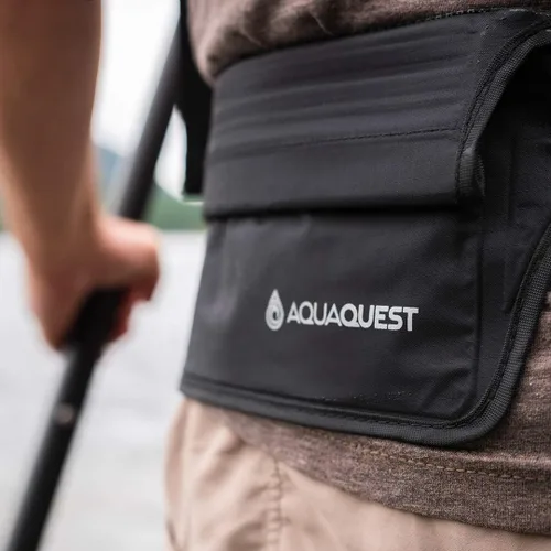 Vista 7 de AquaQuest AquaRoo - Cinturón de dinero, la bolsa de viaje original 100% impermeable, desde 1994, cómodo, ajustable, ligero, color negro, Negro
