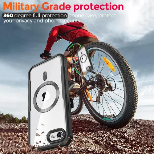 Vista 7 de [Bucle de CD + protector de pantalla de privacidad] Funda magnética para iPhone 7/8/SE 2020/SE3, [protección contra caídas de grado militar]