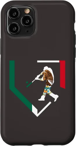 Vista 13 de Funda para iPhone 12 mini Mexico High School Baseball Player Mexican Flag Home Plate Case