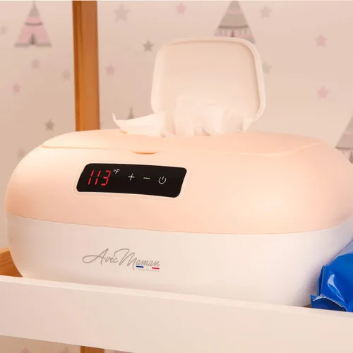 Vista 7 de La Caresse Calentador de toallitas para bebés, esenciales para bebés, dispensador de toallitas húmedas, pantalla digital con ajustes de calor