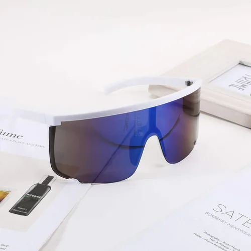 Vista 7 de Karsaer Vision Shield - Gafas de sol para hombres y mujeres, de gran tamaño, neón de los años 80 y 90, estilo deportivo, para ciclismo, esquí