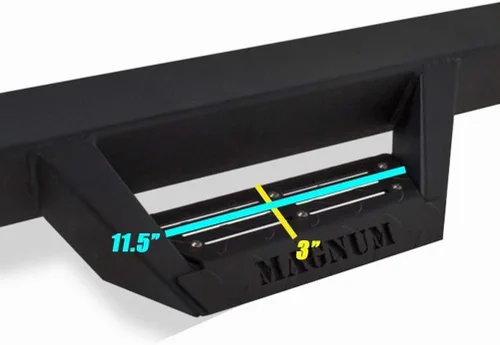 Vista 5 de Magnum RT Drop Steps - Estribos negros compatibles con Crew Cab 2019-2026 Silverado/Sierra 1500 y 2020-2026 2500/3500 HD