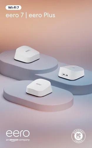 Vista 9 de Amazon eero 7 con 1 mes gratis de eero Plus (renovación automática): WiFi rápido hasta 2.5 Gbps, cubre hasta 2,000 sq. ft., paquete de 1