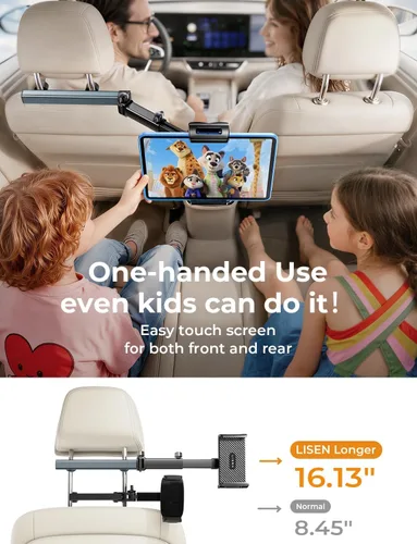 Vista 4 de LISEN Soporte para iPad Montaje para Automóvil Elementos Esenciales para Viajes por Carretera Actividades para Niños, Accesorios de Automóvil