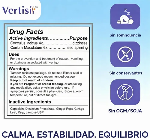 Vista 3 de Erradica el vértigo con Vertisil garantizado (1 botellas) Sin efectos secundarios