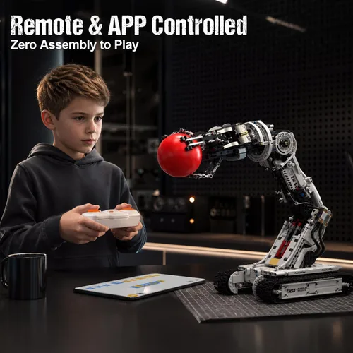 Vista 8 de Gohero Kit de brazo de robot con seguimiento técnico 1468PCS STEM Control